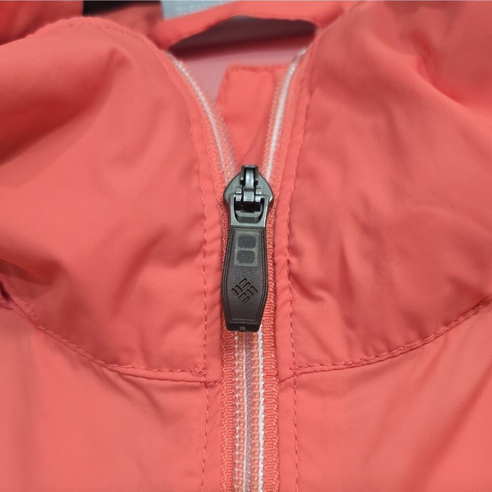 Columbia Women’s XXL Peach Hooded Full Zip Pockets Windbreaker Jacket - Picture 6 of 13